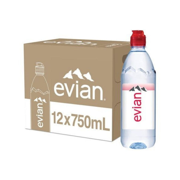 12 Bottles Evian Natural Spring Water