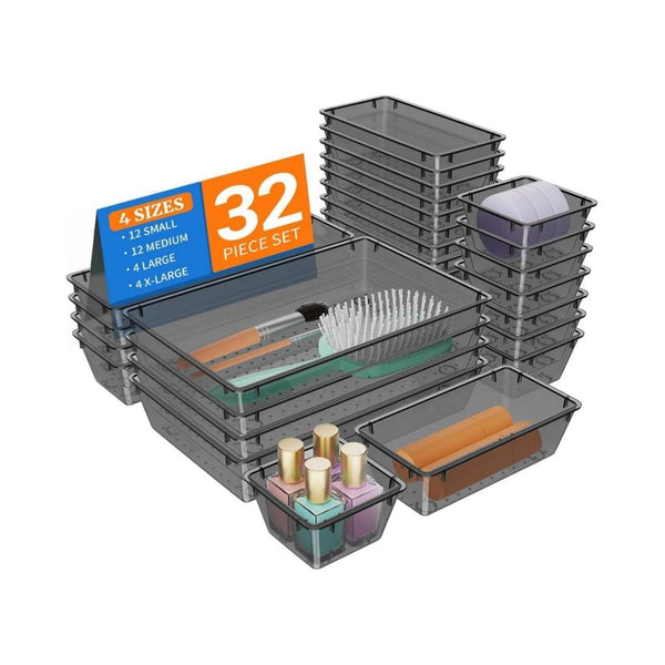 32-Pc Plastic Drawer Organizer Set