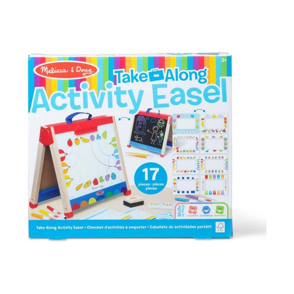 Melissa & Doug Double-Sided Wooden Tabletop Activity Art Easel