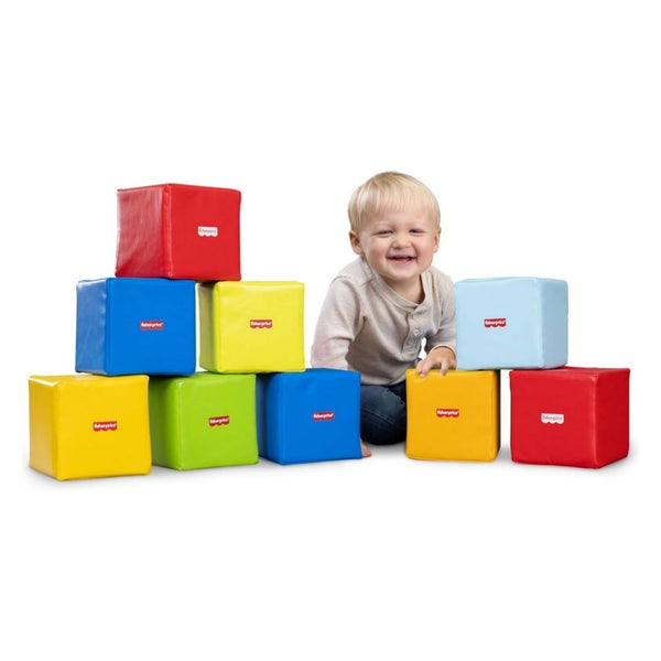 9-Pcs Fisher-Price Toddler Soft Foam Building Blocks