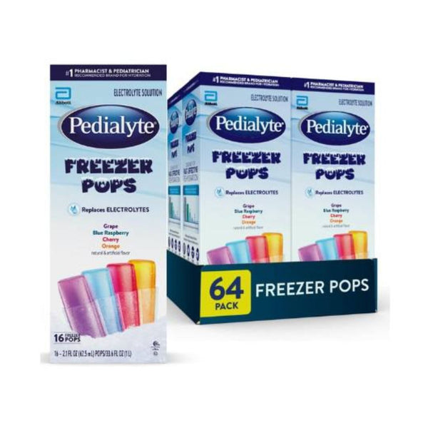 64 Pedialyte Electrolyte Solution Freezer Pops