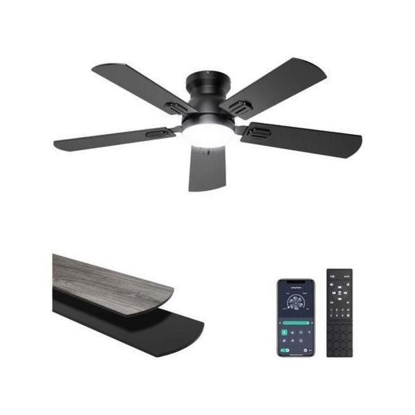 Flush Mount Ceiling Fans with Lights