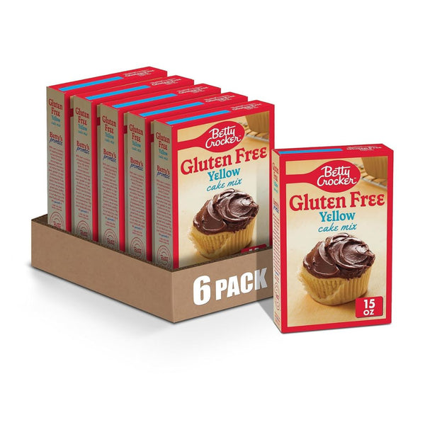 Pack of 6 Betty Crocker Gluten Free Yellow Cake Mix
