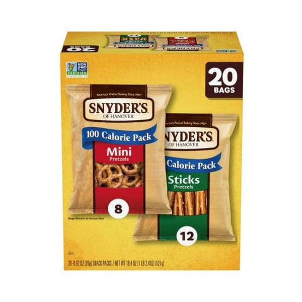 20 Snyder's of Hanover Variety Pack Pretzels (OU-D)