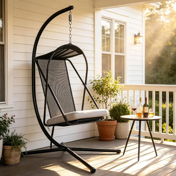 Foldable Hanging Egg Chair with Stand