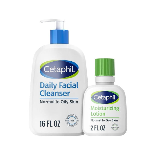 Cetaphil Facial Cleanser & Cetaphil Moisturizing Lotion Bundle