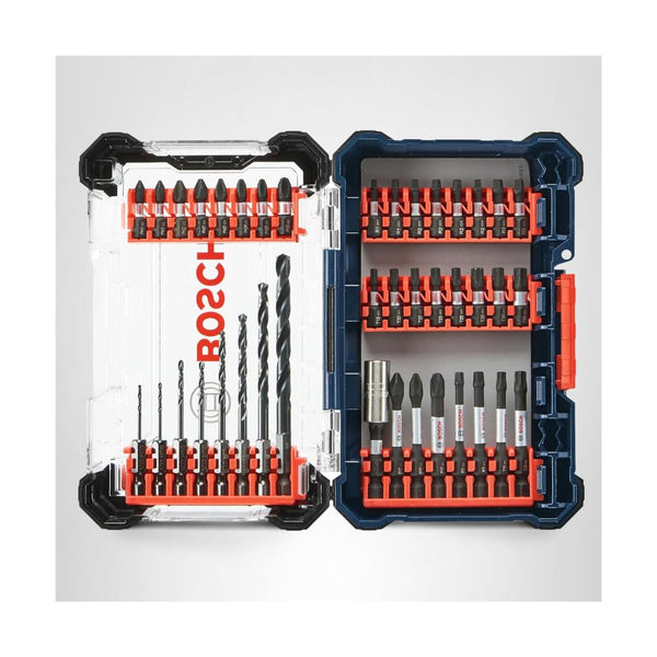 BOSCH 40 pc. Driven Impact Screwdriving and Drilling Custom Case Set
