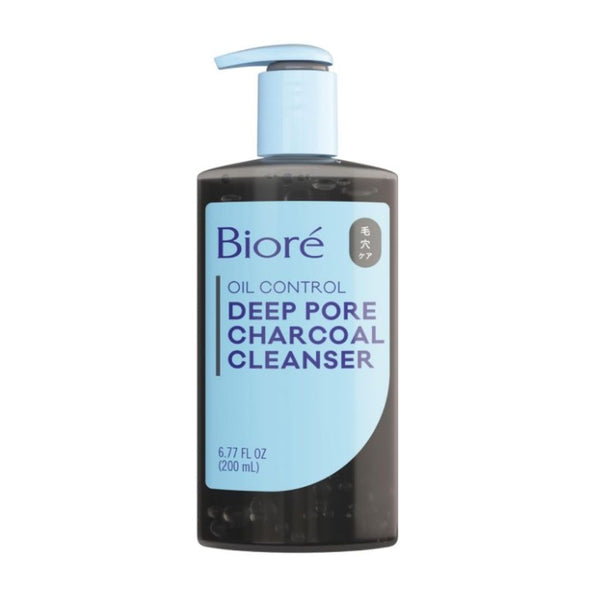Biore Deep Pore Charcoal Face Wash, Daily Facial Cleanser