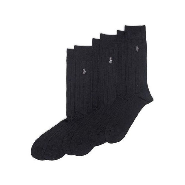 3-Pairs Polo Ralph Lauren Men's Ribbed Dress Crew Socks