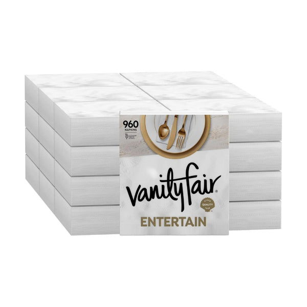 24 Packs of 40 Vanity Fair Entertain Paper Napkins