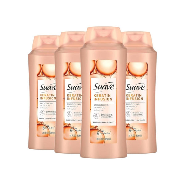 4 Bottles Suave Professionals Smoothing Shampoo