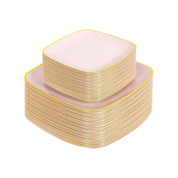 100 PCS Heavy Duty Disposable Plastic Plates