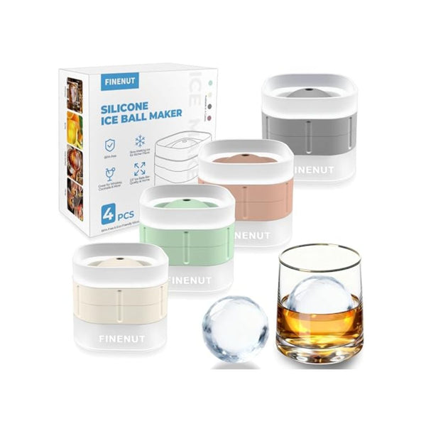 4 Pack Silicone Ice Ball Molds