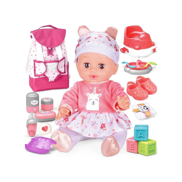 14-Inch Realistic Baby Doll with Accessories