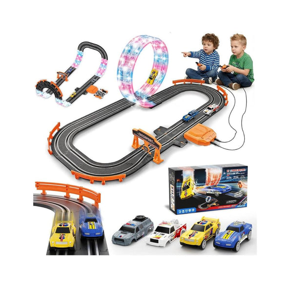 Electric Car Track Set with Dual Racing