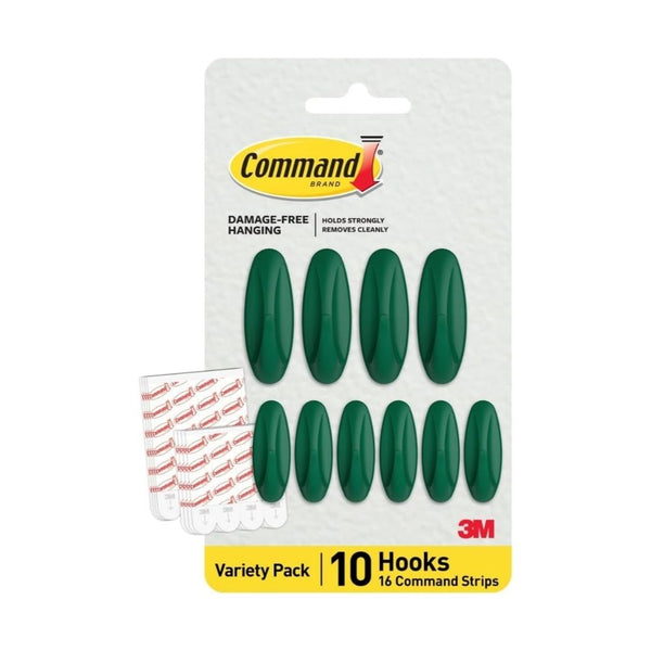 Command Mixed Designer Hook Pack, 10 Hooks, 16 Strips
