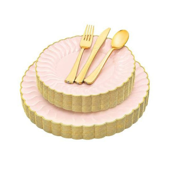 125 Piece Disposable Dinnerware Set