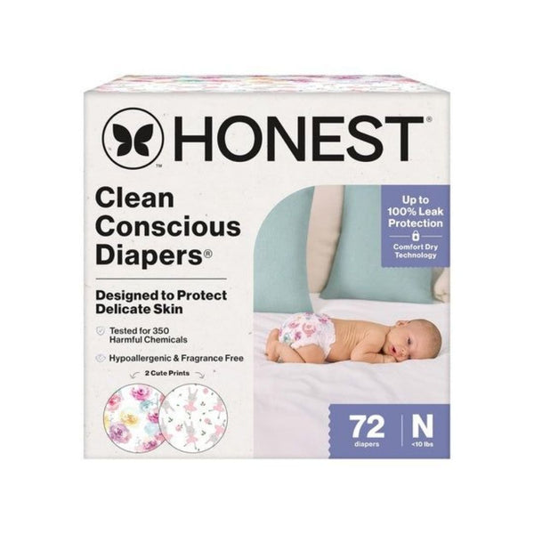 72 Honest Company Newborn Comfort Dry Disposable Daytime Diapers