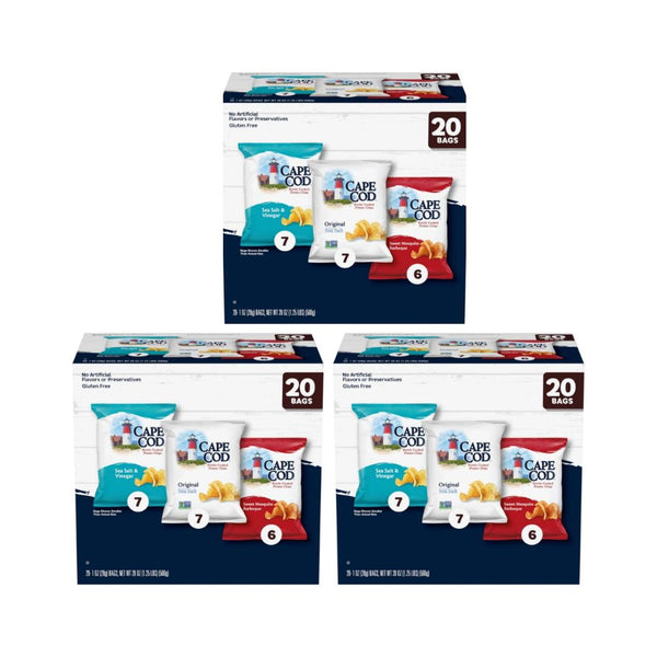 60 Bags Cape Cod Variety Pack Chips
