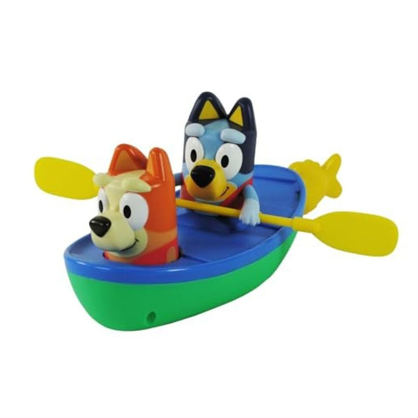 Bluey Pull And Go Canoe With Bingo Bath Toy Pourer