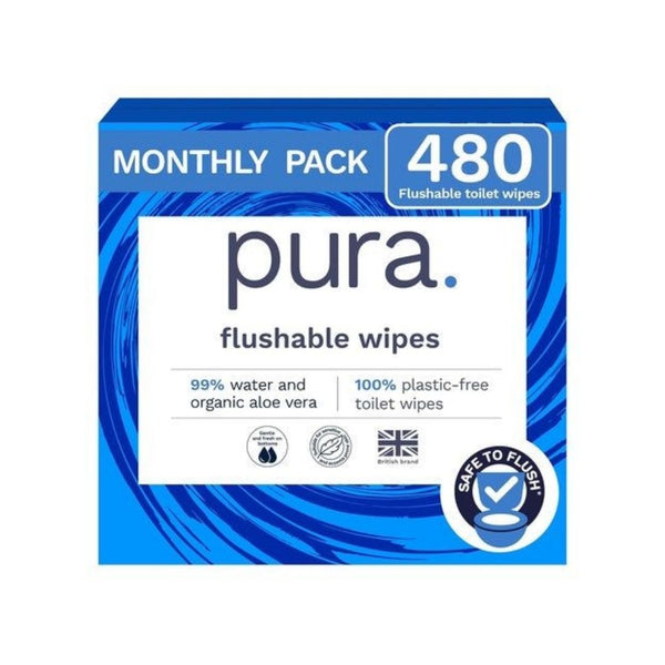 480 Pura XL Flushable Adult Wipes