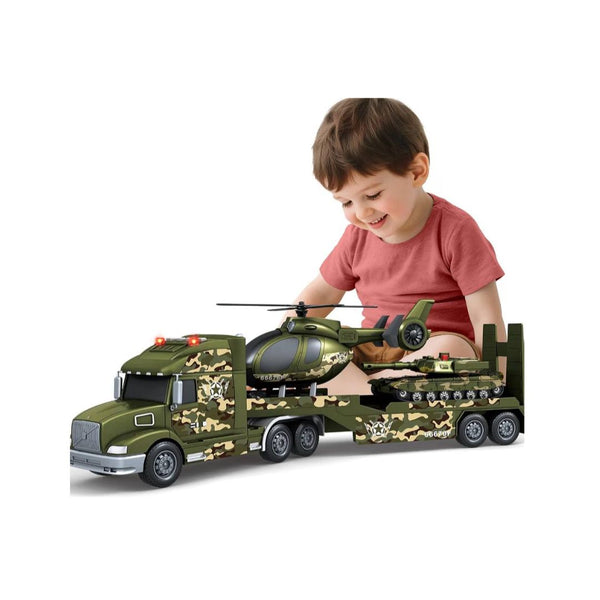 3 in 1 Extra Large Transport Truck with Helicoper and Tank