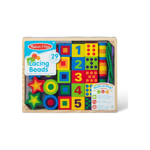 Melissa & Doug Deluxe Wooden Lacing Beads
