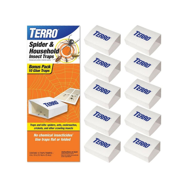 10-Pack TERRO Sticky Glue Spider & Insect Trap