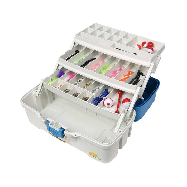 Fishing 3-Tray Tackle Box with Tackle