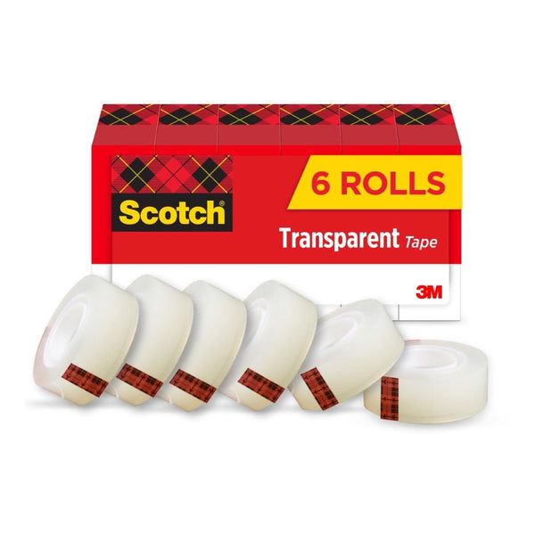 6 Rolls of Scotch Transparent Tape