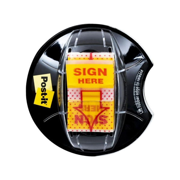200-Count Post-it "Sign Here" Flags in Desk Grip Dispenser