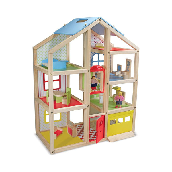 Melissa & Doug Wooden Hi-Rise Dollhouse