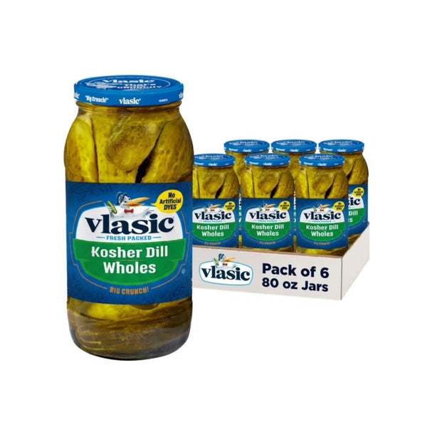 6 Pack of 80 Vlasic Kosher Dill Whole Pickles