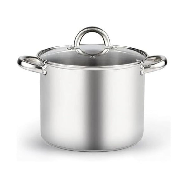 Cook N Home Basics 8 Quart Stainless Steel Stock Pot with Lid