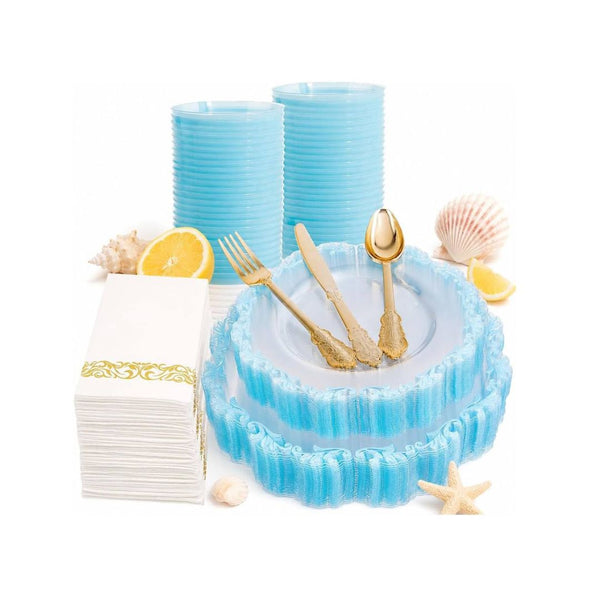 175-Piece Plastic Dinnerware Set