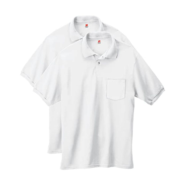 2 Pack Hanes Men's Polo Shirts
