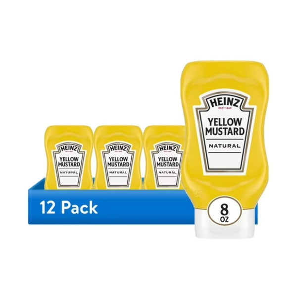 12 pack Heinz Yellow Mustard