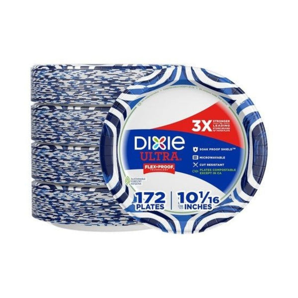 516 Dixie Ultra 10" Large Paper Plates
