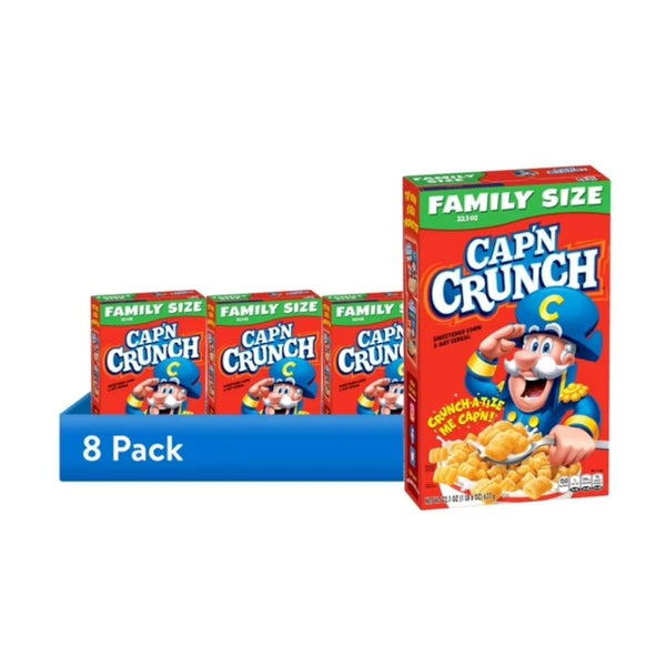 8 Boxes of Cap’n Crunch Sweetened Corn & Oat Cereal