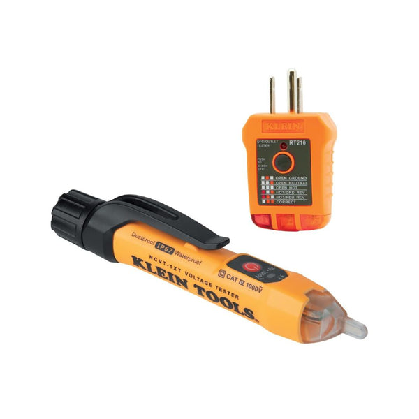 Klein Tools on-Contact Low Voltage Tester Pen and GFCI Outlet Premium Test Kit
