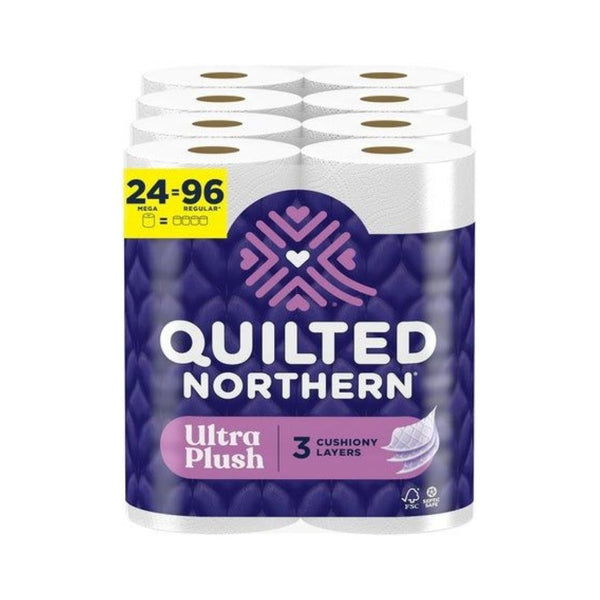 72 Mega Rolls (=288 Reg) Quilted Northern Toilet Paper