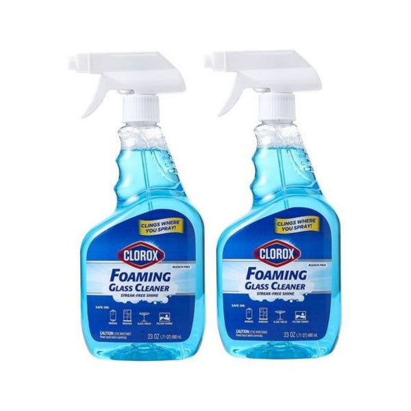 2-Pack 23oz Clorox Foaming Glass Cleaner Trigger Spray