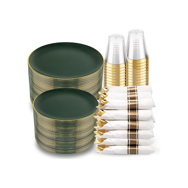 350-Pc Plastic Dinnerware Set