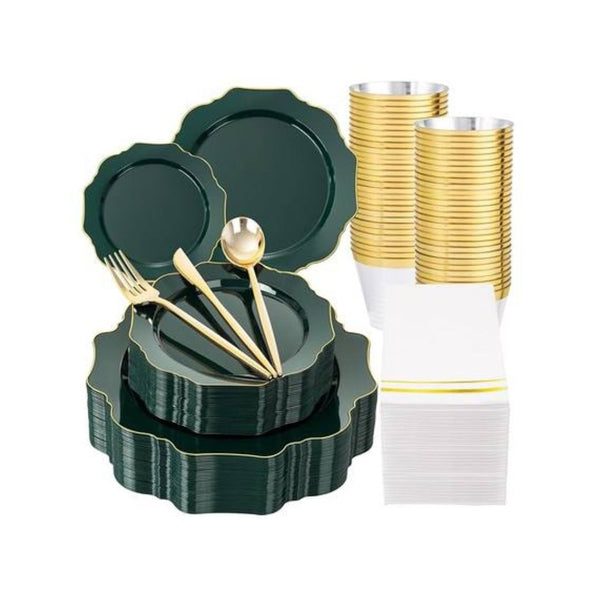 175-Pc Disposable Dinnerware Sets