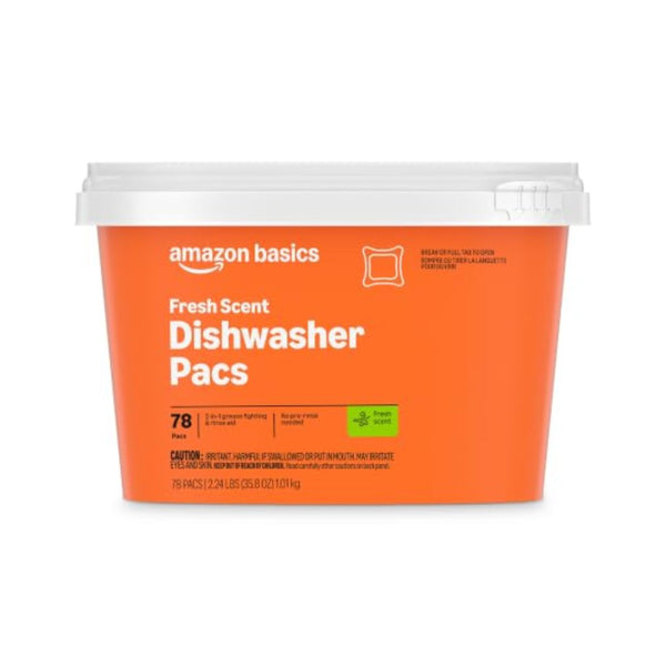 78 Count Amazon Basics Dishwasher Pacs