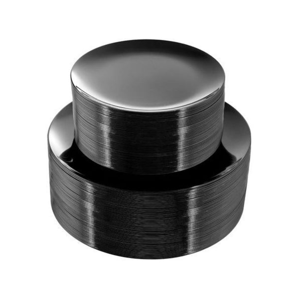 100 Piece Black Disposable Dinnerware Set