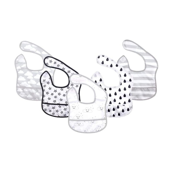 5 Hudson Baby Waterproof Polyester Bibs