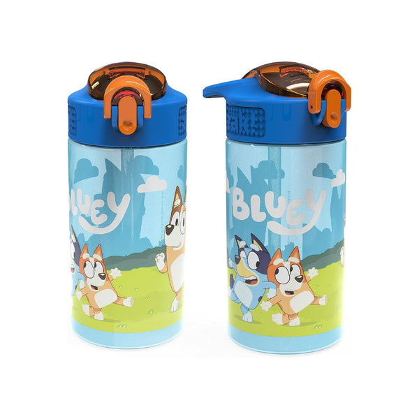 2-Pack Zak Designs Bluey Straw Kids Water Bottles