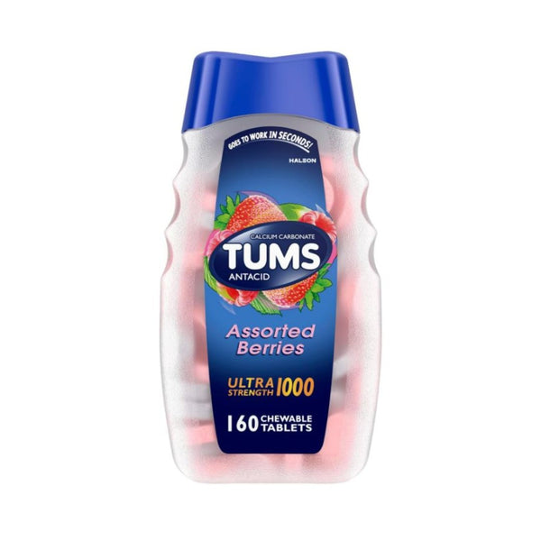 160 TUMS Ultra Strength Chewable Antacid Tablets