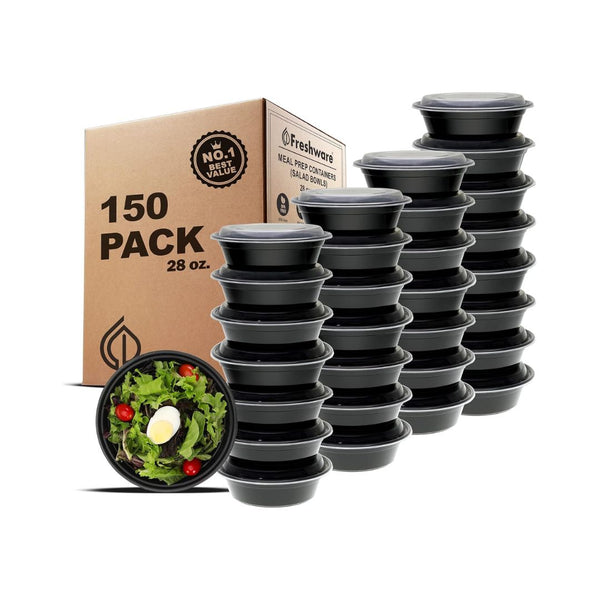 150-Pack Freshware 28 Oz Meal Prep Bowl Containers